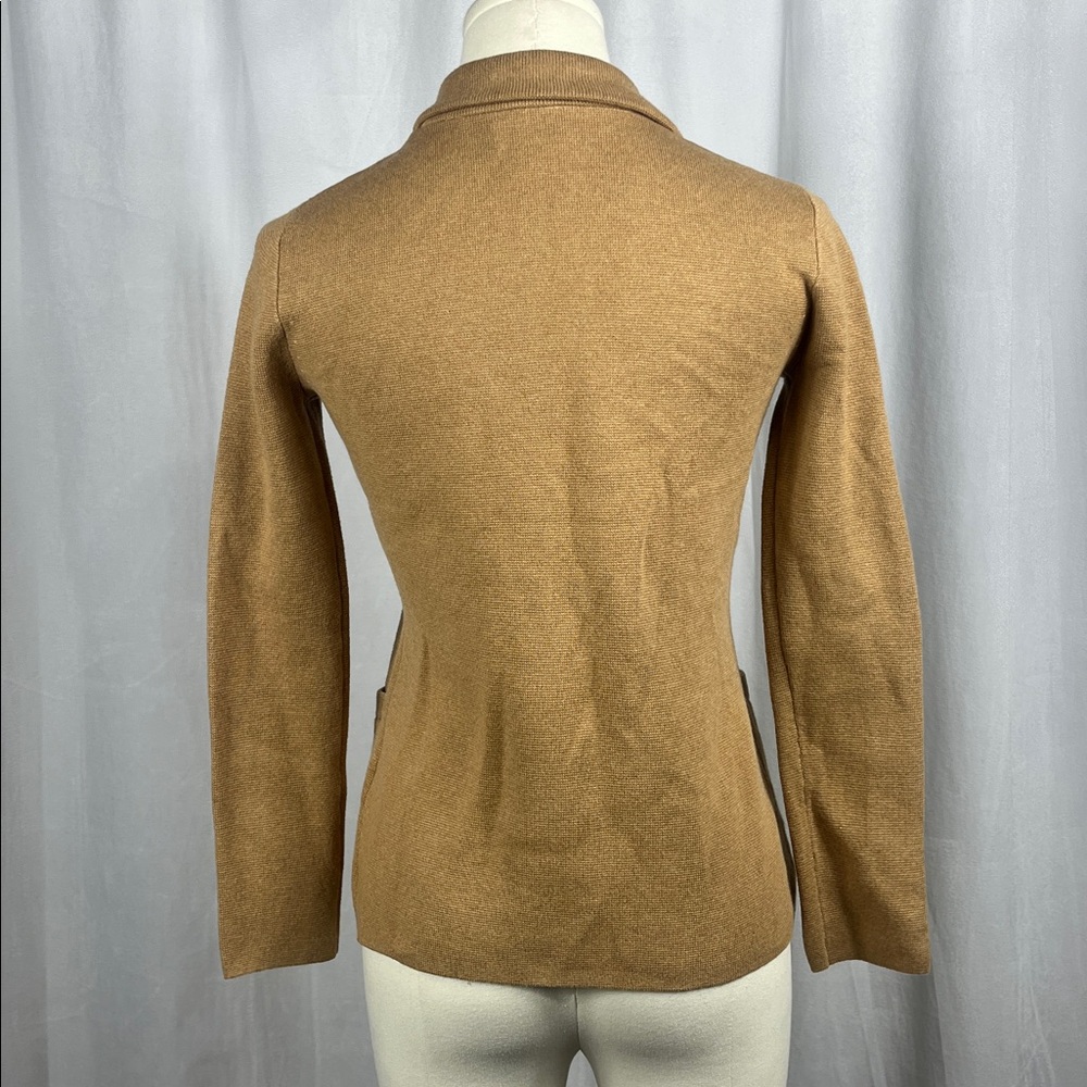 J. Crew Factory Schoolboy Sweater Blazer Cardigan in Camel Tan. - Picture 6 of 12